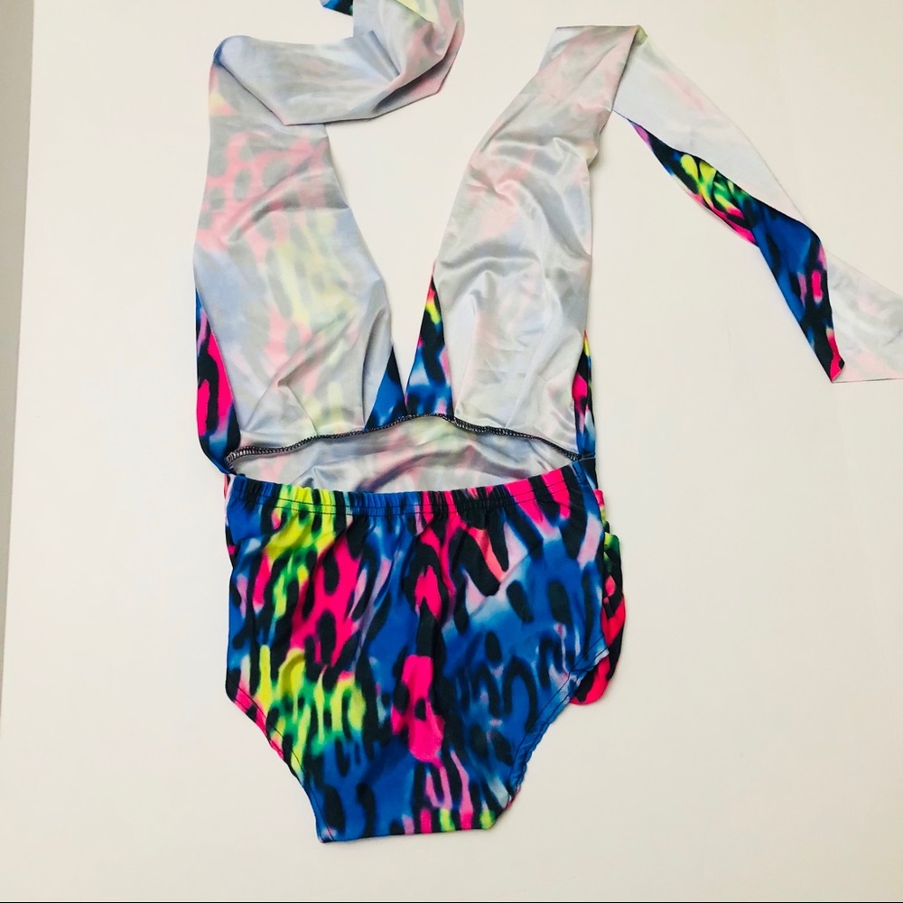 Rainbow 🌈 Leopard Monokini - Picture 3 of 6